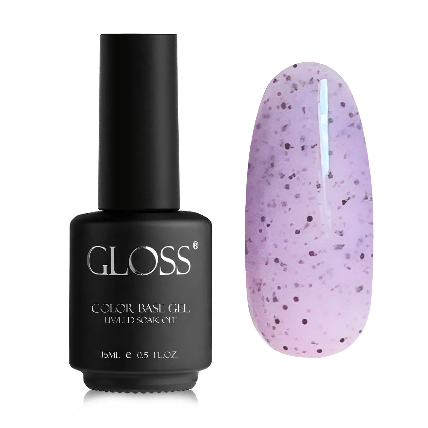 База для гель-лаку Gloss Yogurt Base, Pink Marble, 15 мл